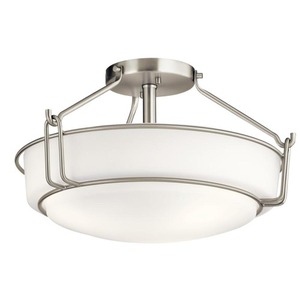 KK44085NI Alkire Semi Flush Mount Ceiling Light - Brushed Nickel