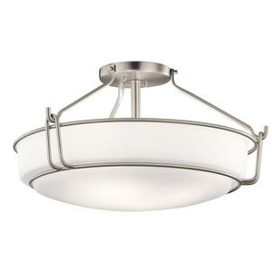 KK44086NI Alkire Semi Flush Mount Ceiling Light - Brushed Nickel