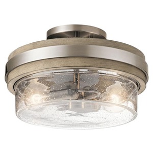 KK44100CLP Grand Bank Semi Flush Mount Ceiling Light - Classic Pewter