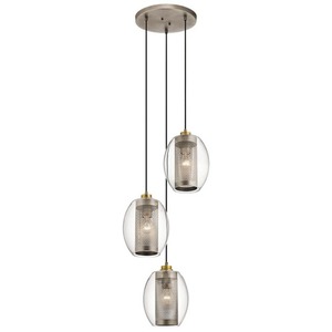 KK44103AP Asher Multi Light Pendant Light - Antique Pewter