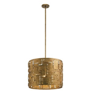 KK44155PG Shefali Drum Pendant Pendant Light - Pharaoh Gold