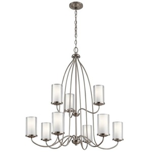 KK44177CLP Lorin Large Foyer Chandelier Chandelier - Classic Pewter