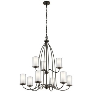 KK44177OZ Lorin Large Foyer Chandelier Chandelier - Olde Bronze