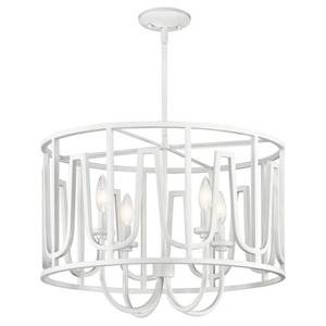 KK44190WH Sutton Drum Pendant Pendant Light - White