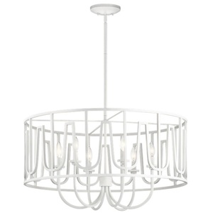 KK44191WH Sutton Drum Pendant Pendant Light - White