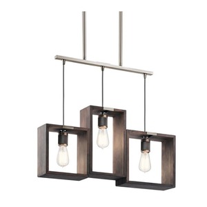 KK44215CLP Industrial Frames Multi Light Pendant Light - Classic Pewter