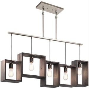 KK44216CLP Industrial Frames Multi Light Pendant Light - Classic Pewter