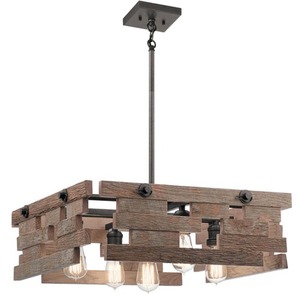 KK44228AVI Cuyahoga Mill Mid Sized Chandelier Chandelier - Anvil Iron