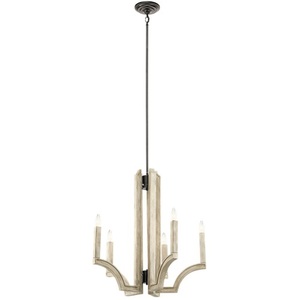 KK44260AVI Botanica Mid Sized Chandelier Chandelier - Anvil Iron