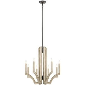 KK44261AVI Botanica Mid Sized Chandelier Chandelier - Anvil Iron