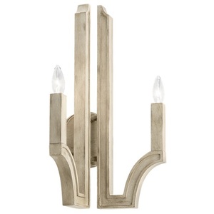 KK44263WWW Botanica Multi Bulb Wall Sconce - White Washed Wood