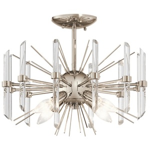 KK44277PN Eris Semi Flush Mount Ceiling Light - Polished Nickel