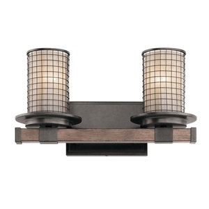 KK45195AVI Ahrendale 2 Bulb Bathroom Lighting - Anvil Iron