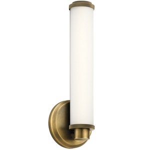 KK45686NBRLED Indeco 1 Bulb Wall Sconce - Natural Brass