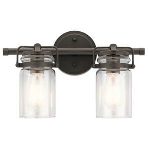 KK45688OZ Brinley 2 Bulb Bathroom Lighting - Olde Bronze