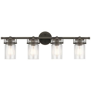 KK45690OZ Brinley 4 or More Bulb Bathroom Lighting - Olde Bronze