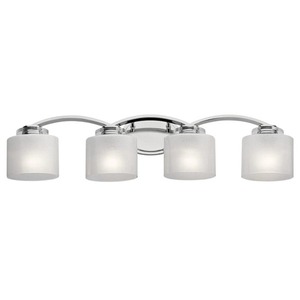 KK45864CH Archer 4 or More Bulb Bathroom Lighting - Chrome