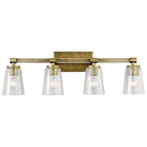 KK45869NBR Audrea 4 or More Bulb Bathroom Lighting - Natural Brass