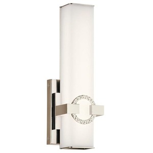 KK45876PNLED Bordeaux 1 Bulb Wall Sconce - Polished Nickel