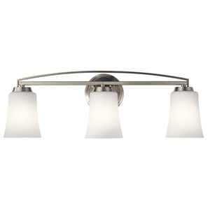 KK45890NI Tao 3 Bulb Bathroom Lighting - Brushed Nickel