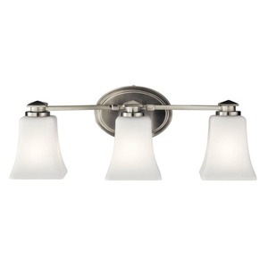 KK45898NI Clare 3 Bulb Bathroom Lighting - Brushed Nickel