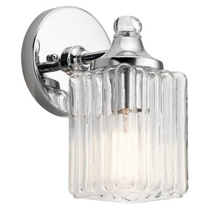 KK45905CH Riviera 1 Bulb Wall Sconce - Chrome