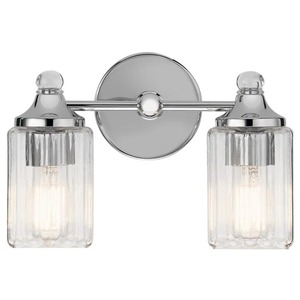 KK45906CH Riviera 2 Bulb Bathroom Lighting - Chrome