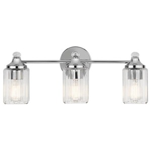 KK45907CH Riviera 3 Bulb Bathroom Lighting - Chrome