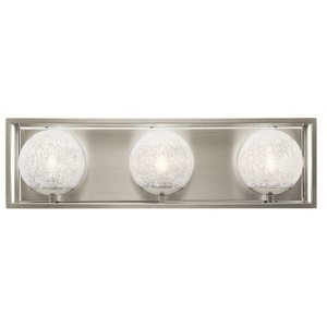 KK45918NI Karia 3 Bulb Bathroom Lighting - Brushed Nickel