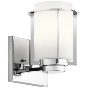 KK45946CH Chagrin 1 Bulb Wall Sconce - Chrome