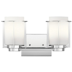 KK45947CH Chagrin 2 Bulb Bathroom Lighting - Chrome