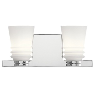 KK45976CH Victoria 2 Bulb Bathroom Lighting - Chrome