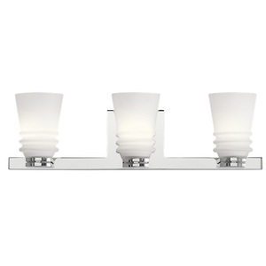 KK45977CH Victoria 3 Bulb Bathroom Lighting - Chrome