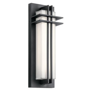 KK49297BKTLED Manhattan Entrance Outdoor Wall Light - Textured Black