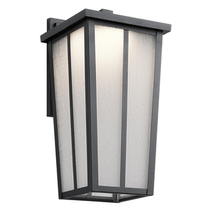 KK49623BKTLED Amber Valley Entrance Outdoor Wall Light - Textured Black