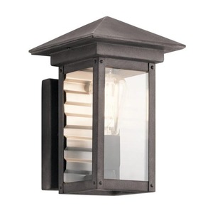 KK49872WZC Wayland Entrance Outdoor Wall Light - Weathered Zinc