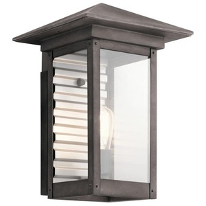 KK49874WZC Wayland Entrance Outdoor Wall Light - Weathered Zinc