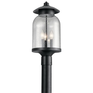 KK49885DBK Hugo Post Light Post Lights - Distressed Black