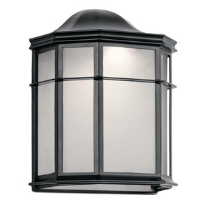 KK49898BKLED Kent Entrance Outdoor Wall Light - Black