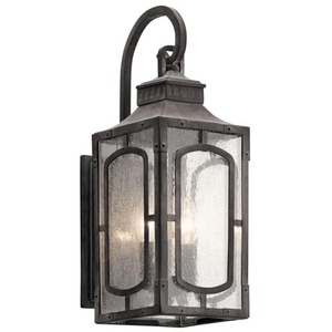 KK49930WZC Bay Village Entrance Outdoor Wall Light - Weathered Zinc