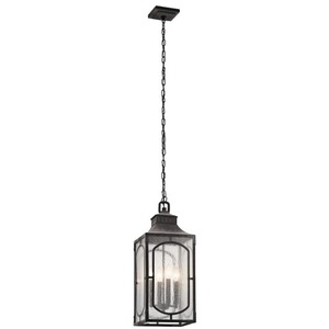 KK49933WZC Bay Village Hanging Hanging Lantern - Weathered Zinc