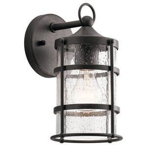 KK49960AVI Mill Lane Entrance Outdoor Wall Light - Anvil Iron