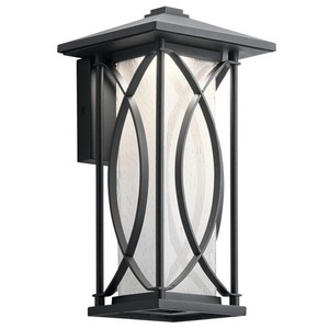 KK49973BKTLED Ashbern Entrance Outdoor Wall Light - Textured Black