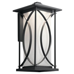 KK49975BKTLED Ashbern Entrance Outdoor Wall Light - Textured Black