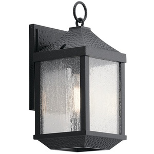 KK49984DBK Springfield Entrance Outdoor Wall Light - Distressed Black