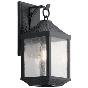 KK49985DBK Springfield Entrance Outdoor Wall Light - Distressed Black