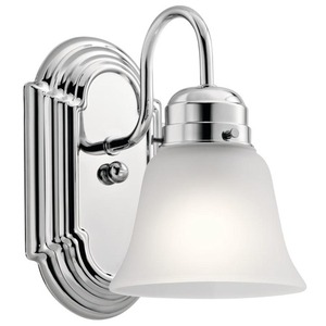 KK5334CHS Utilitarian 1 Bulb Wall Sconce - Chrome