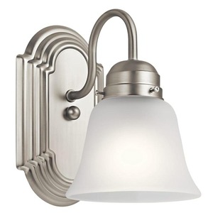 KK5334NIS Utilitarian 1 Bulb Wall Sconce - Brushed Nickel