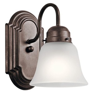 KK5334TZS Utilitarian 1 Bulb Wall Sconce - Tannery Bronze