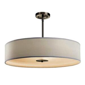 KK42122NI Inverted Pendant Drum Pendant Pendant Light - Brushed Nickel